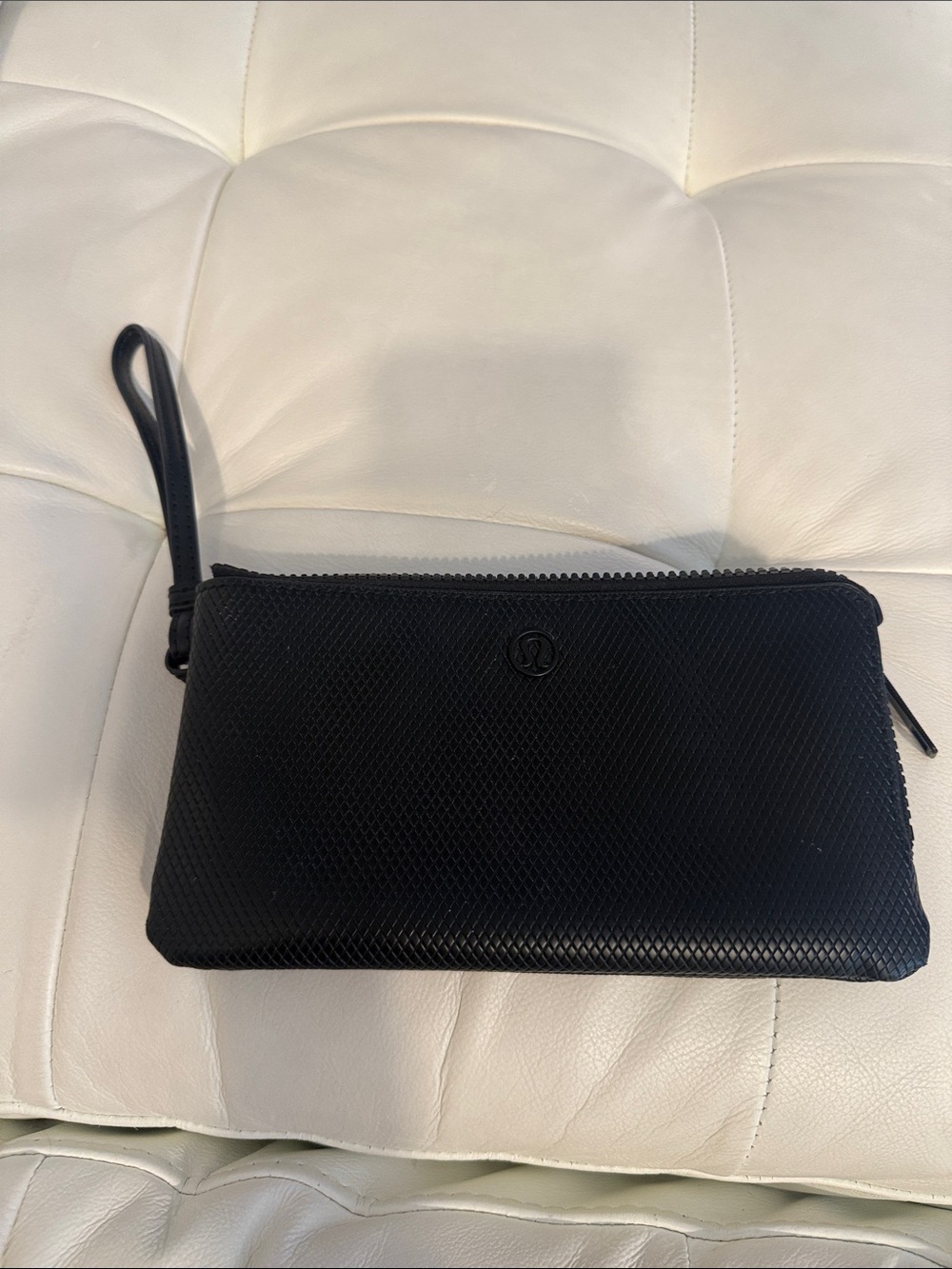 lululemon athletica Black Textured Wristlet Pouch